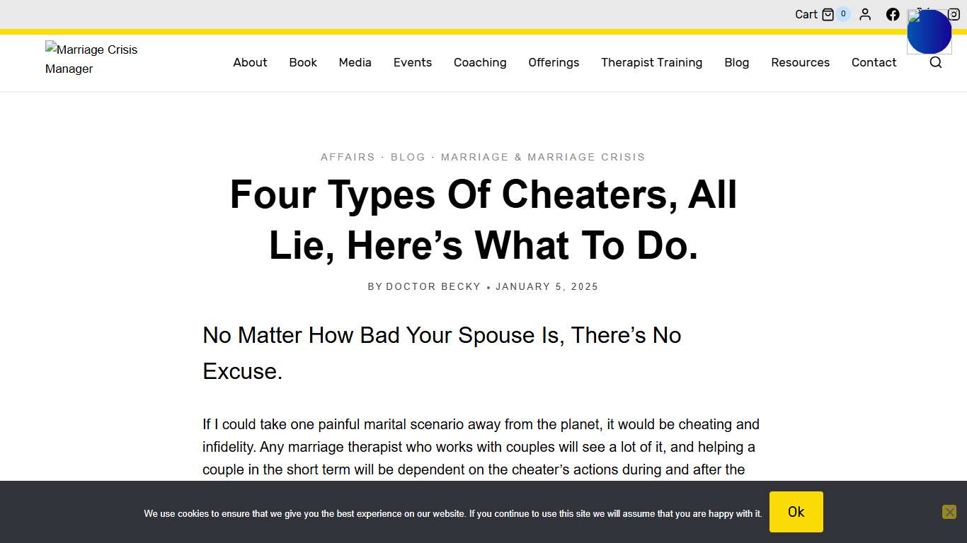 Four Types of Cheaters, All Lie, Here's What to Do. - Marriage Crisis Manager